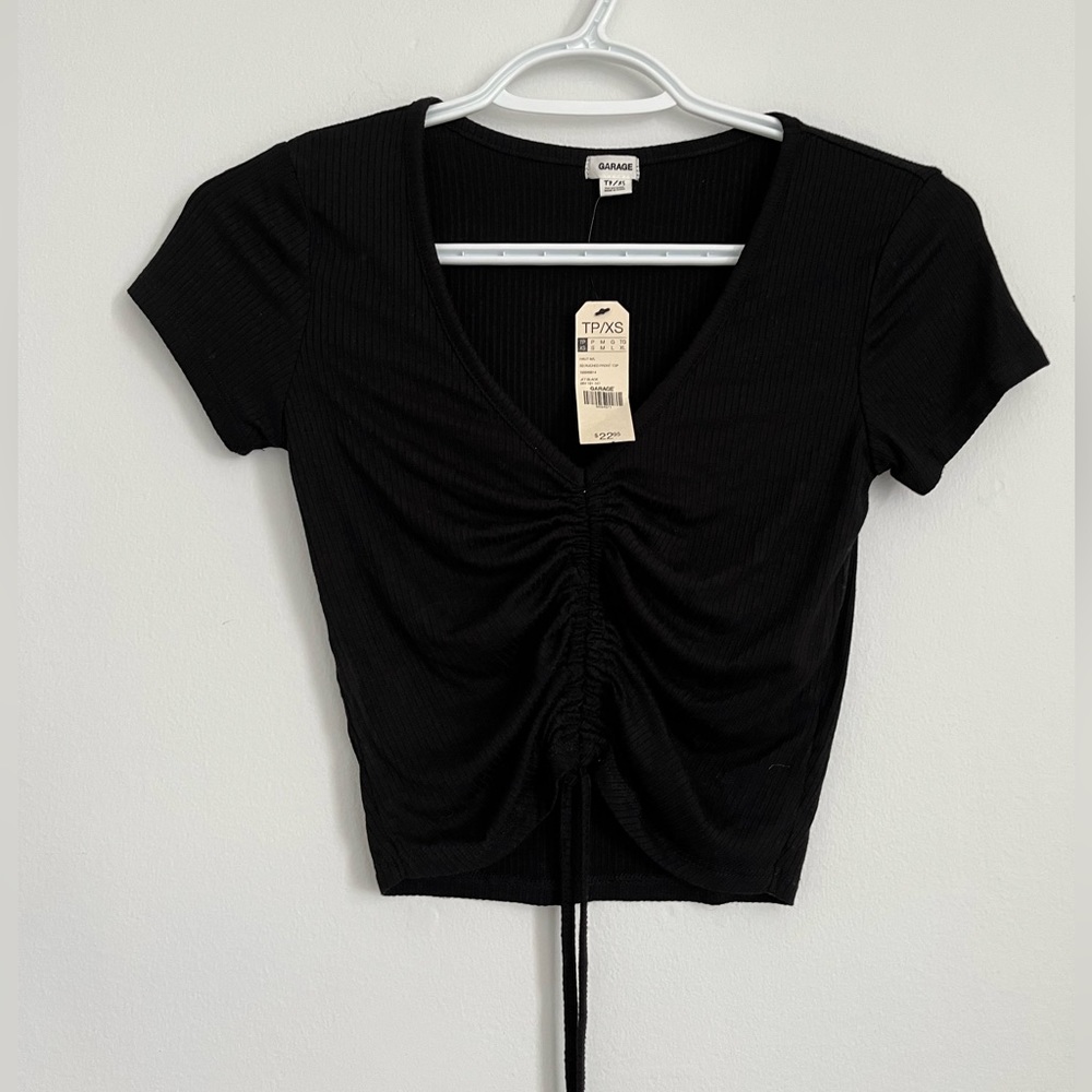 Garage Ruched Front Top Size XS